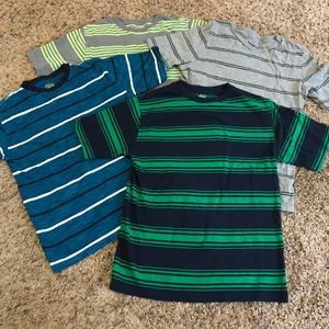 4 pc striped boy tees